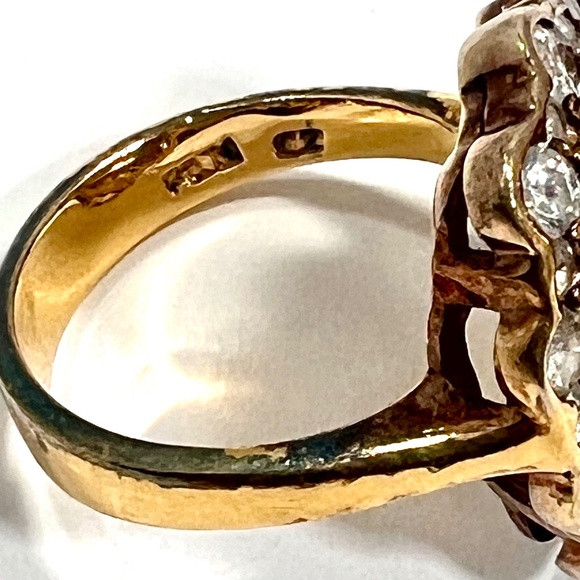 Citrine Colored CZ Ring in 925 Silver Size 5 - Picture 3 of 6